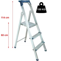 Scara Metalica 3 trepte, inaltime ultima treapta 60 cm, greutate 4,2 kg